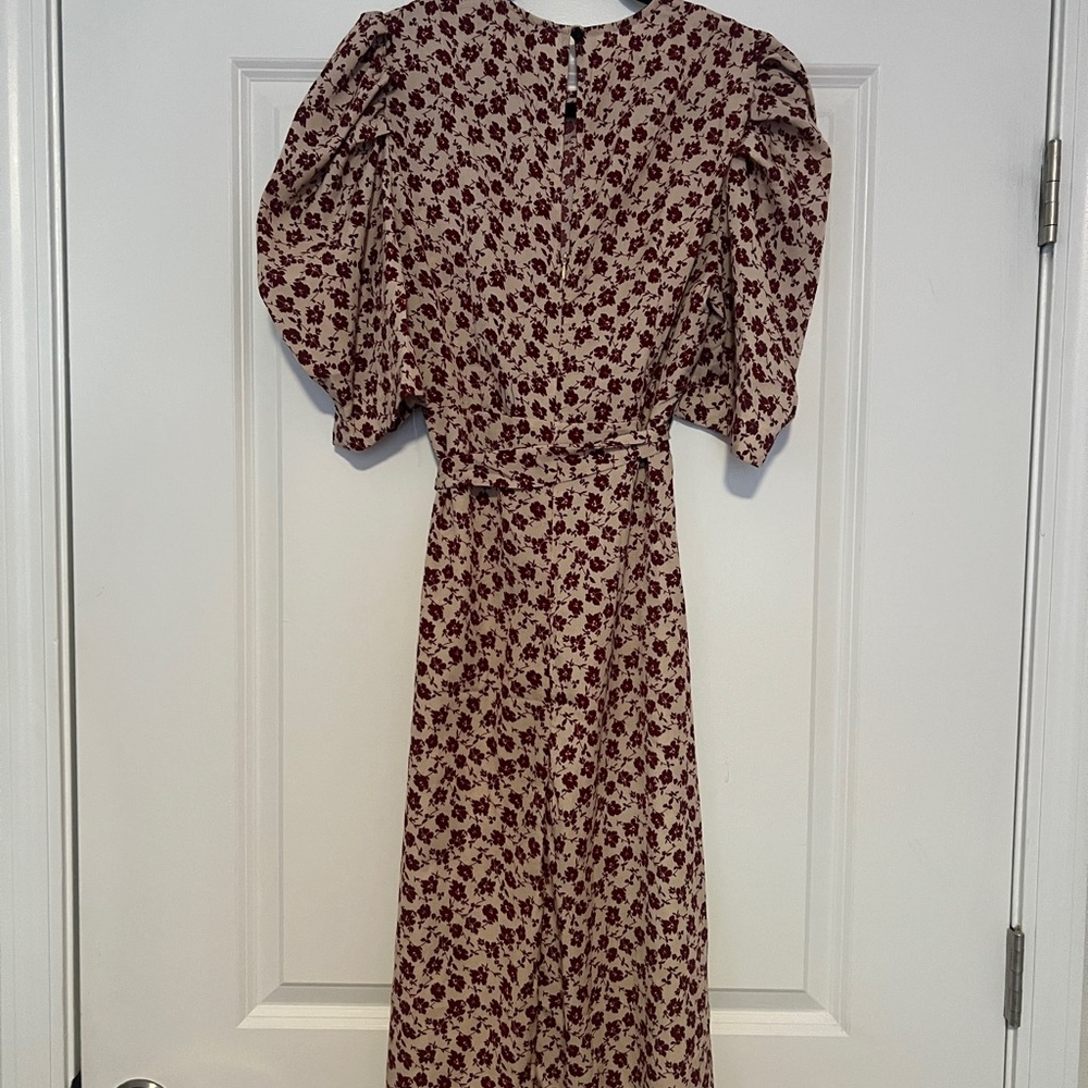 Floral Puff Sleeve Midi Dress - Picture 5 of 5
